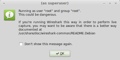 Wireshark as root