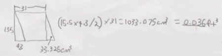 enclosure triangle volume calculation